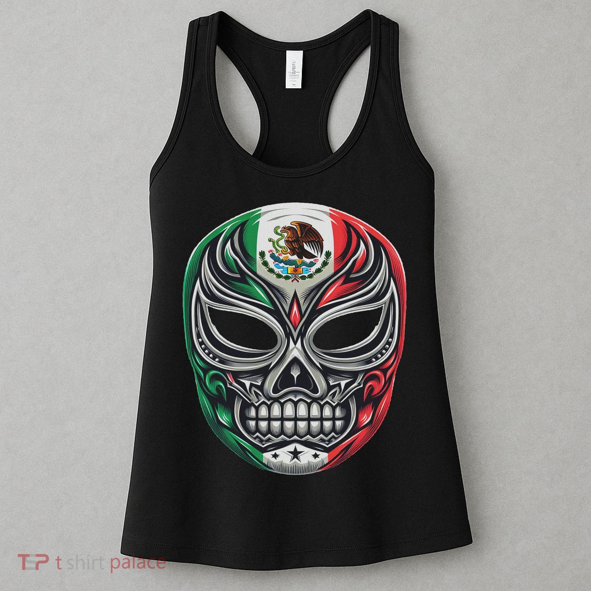 Lucha Libre Mexico Flag Wrestling Mask For Women Women's Tank Top