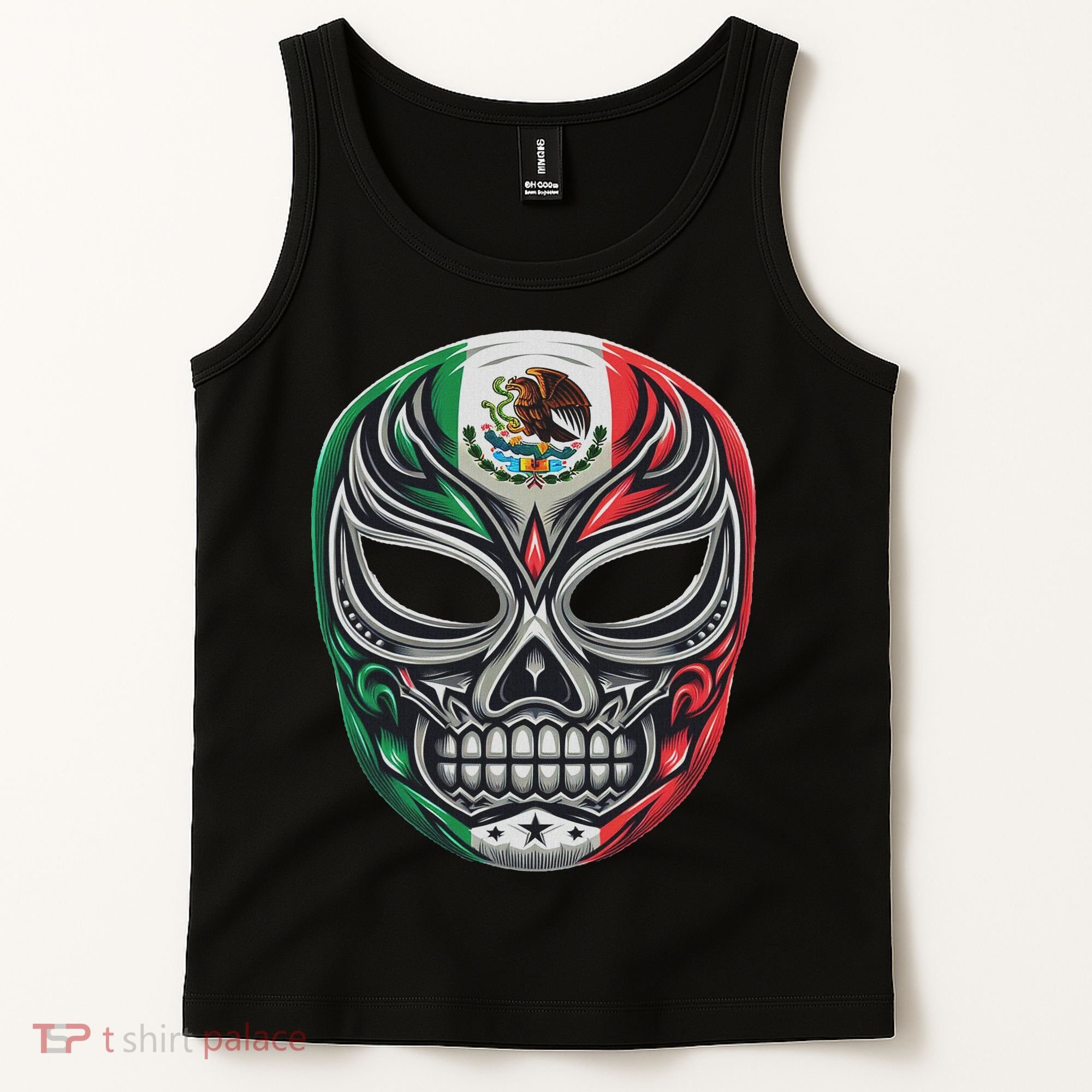 Lucha Libre Mexico Flag Wrestling Mask For Women Tank Top