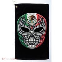 Lucha Libre Mexico Flag Wrestling Mask For Women Golf Towel thumb 0