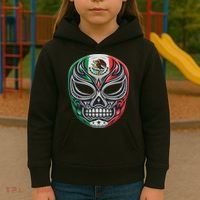 Lucha Libre Mexico Flag Wrestling Mask For Women Kids Hoodie thumb 3