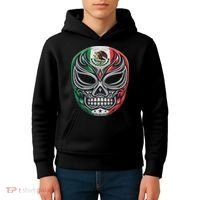 Lucha Libre Mexico Flag Wrestling Mask For Women Kids Hoodie thumb 4