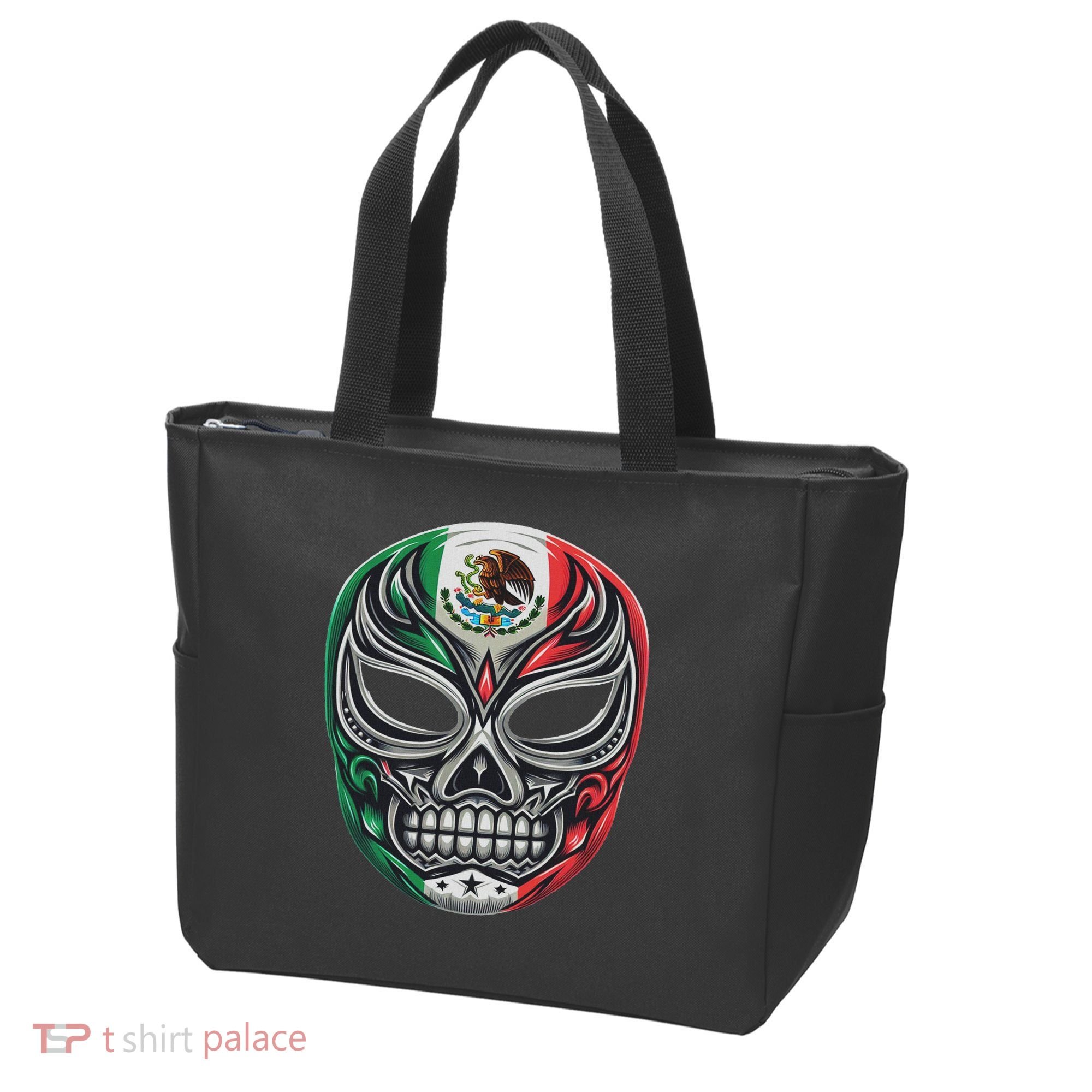 Lucha Libre Mexico Flag Wrestling Mask For Women Tote Bag