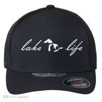 Lake Life Michigan Great Lakes Flexfit Unipanel Trucker Cap thumb 0