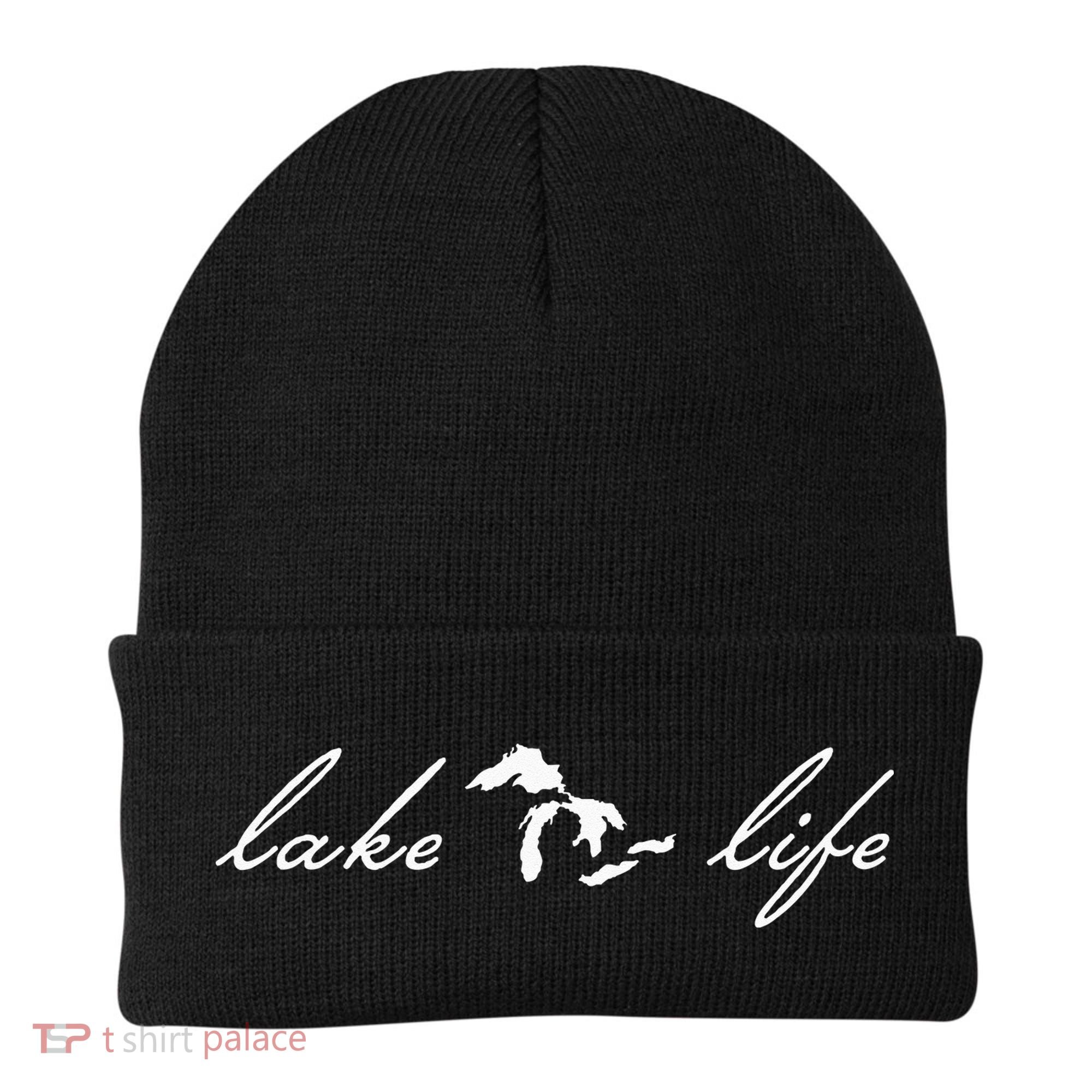 Lake Life Michigan Great Lakes Beanie