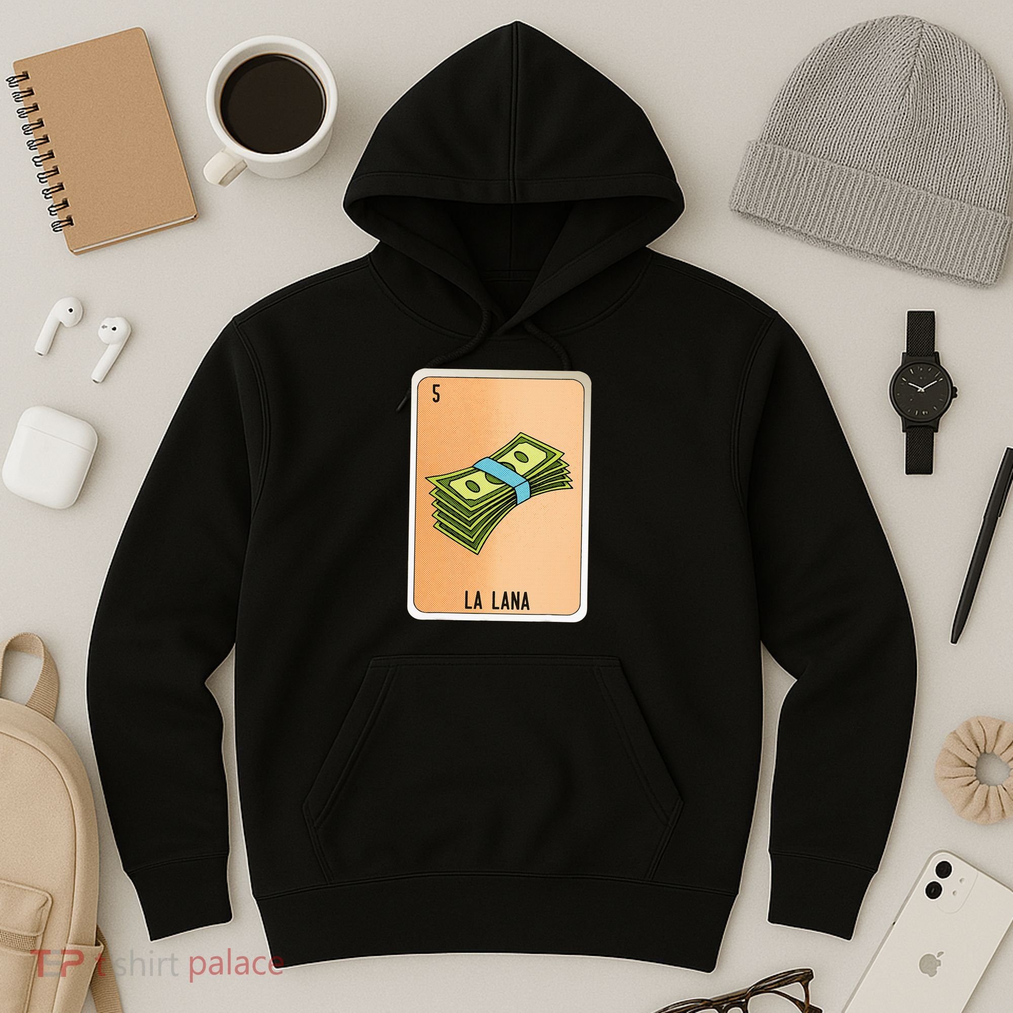 La Lana Mexican Slang Chicano Bingo Cards Hoodie