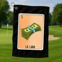 La Lana Mexican Slang Chicano Bingo Cards Golf Towel thumb 1