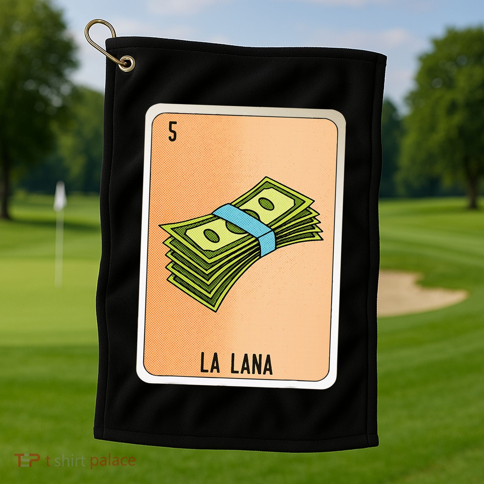 La Lana Mexican Slang Chicano Bingo Cards Golf Towel