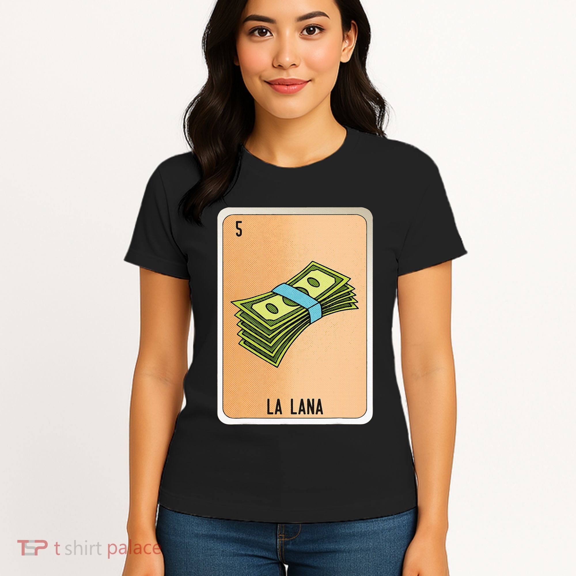 La Lana Mexican Slang Chicano Bingo Cards Women's T-Shirt