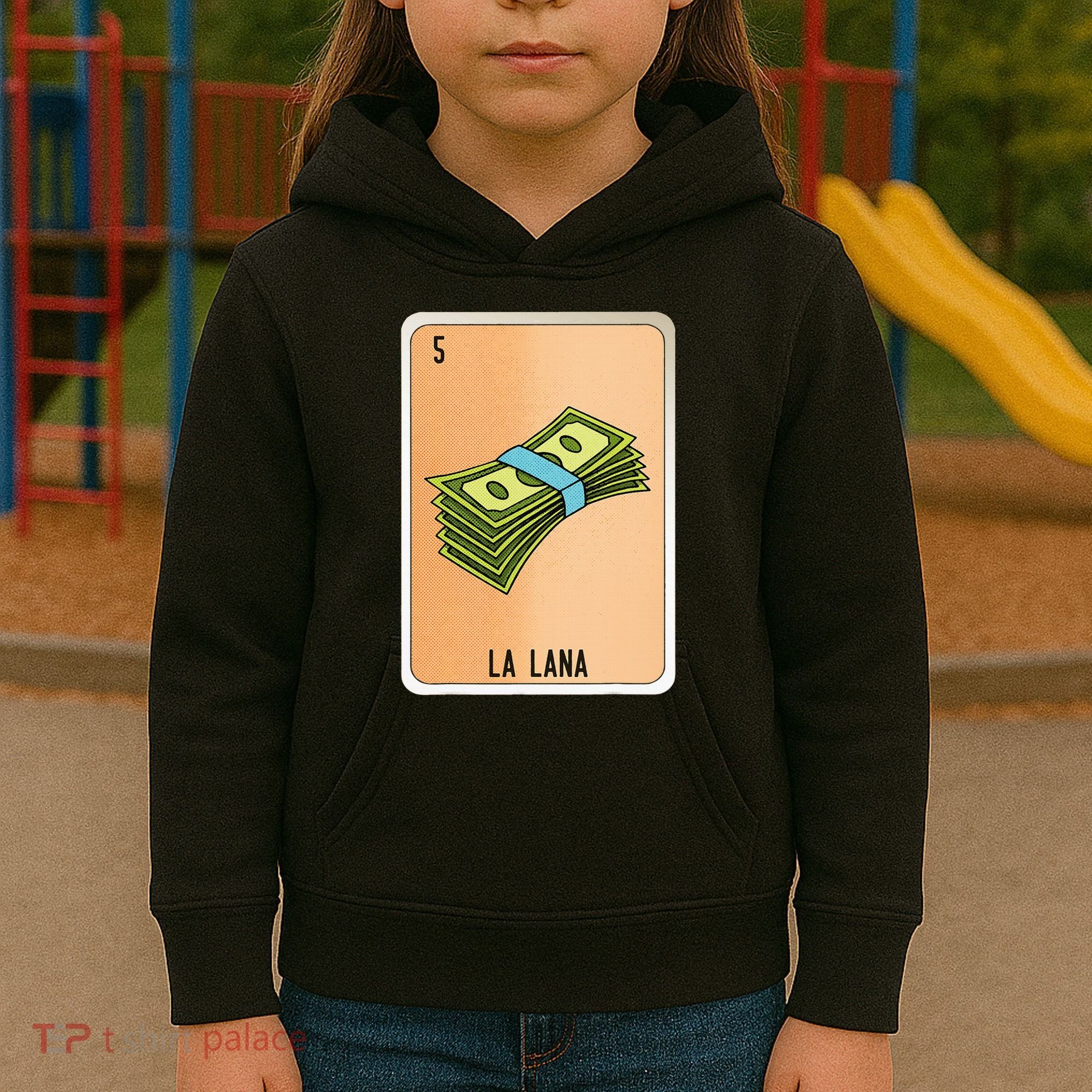 La Lana Mexican Slang Chicano Bingo Cards Kids Hoodie