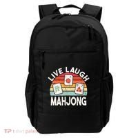 Live Laugh Mahjong Retro Mahjongg Chinese Backpack thumb 0