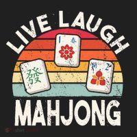 Live Laugh Mahjong Retro Mahjongg Chinese Beanie thumb 2