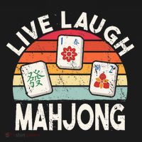 Live Laugh Mahjong Retro Mahjongg Chinese Pajama Set thumb 2