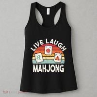 Live Laugh Mahjong Retro Mahjongg Chinese Women's Tank Top thumb 3