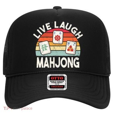 Live Laugh Mahjong Retro Mahjongg Chinese Hat