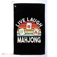 Live Laugh Mahjong Retro Mahjongg Chinese Golf Towel thumb 0