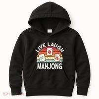 Live Laugh Mahjong Retro Mahjongg Chinese Kids Hoodie thumb 0