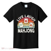 Live Laugh Mahjong Retro Mahjongg Chinese Kids T-Shirt thumb 0