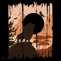 Lion Landscape Nature Mountain Coaster thumb 2