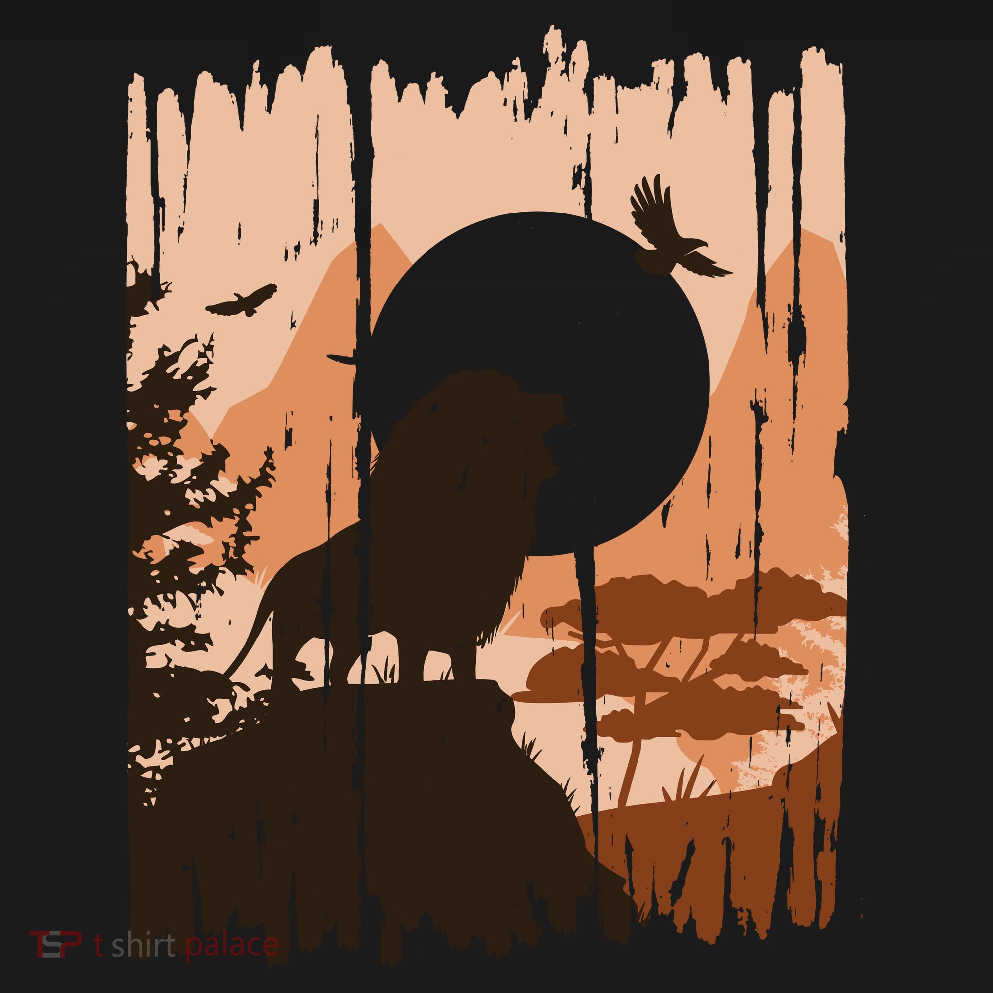 Lion Landscape Nature Mountain Tote Bag