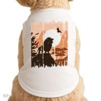 Lion Landscape Nature Mountain Doggie Tank thumb 0