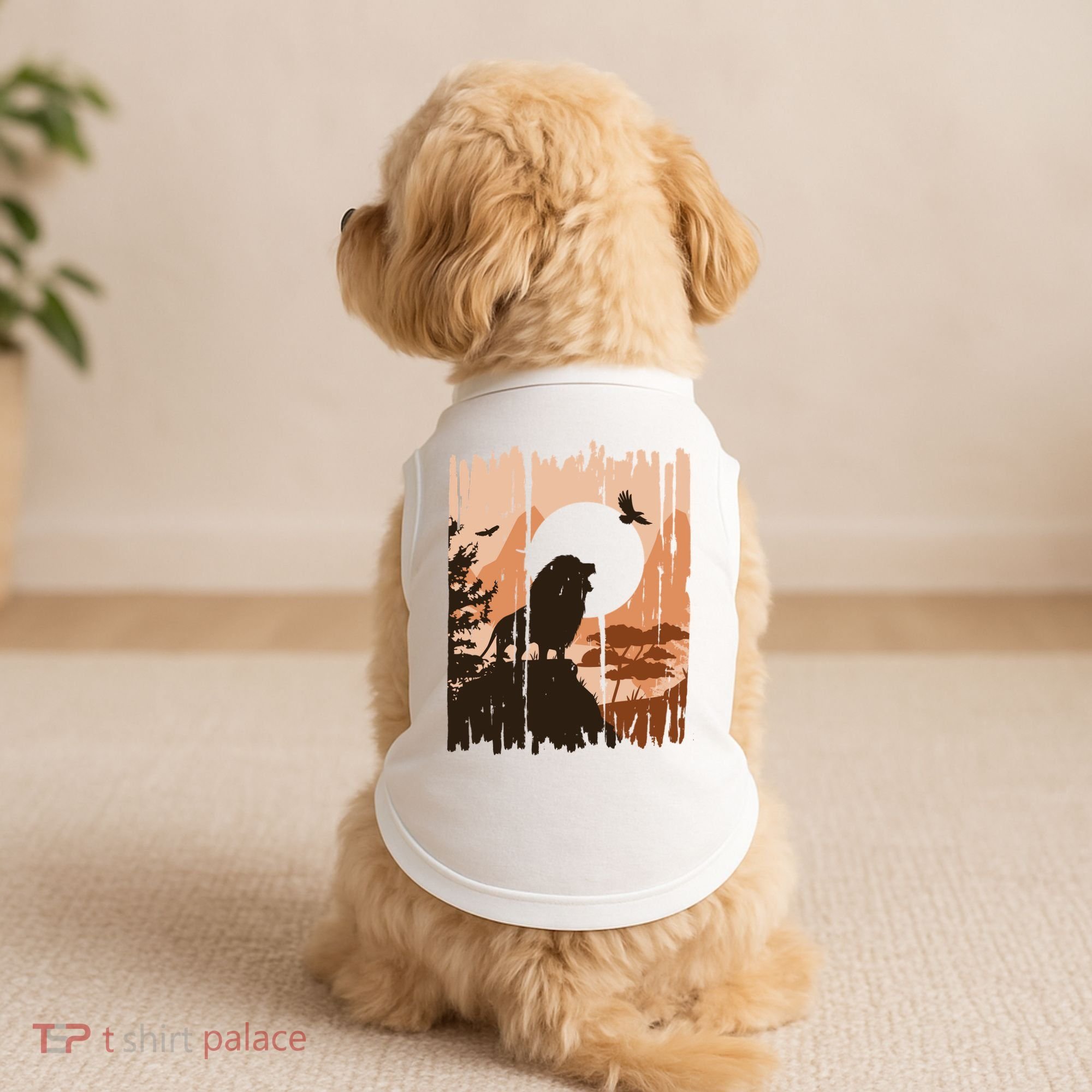 Lion Landscape Nature Mountain Doggie Tank