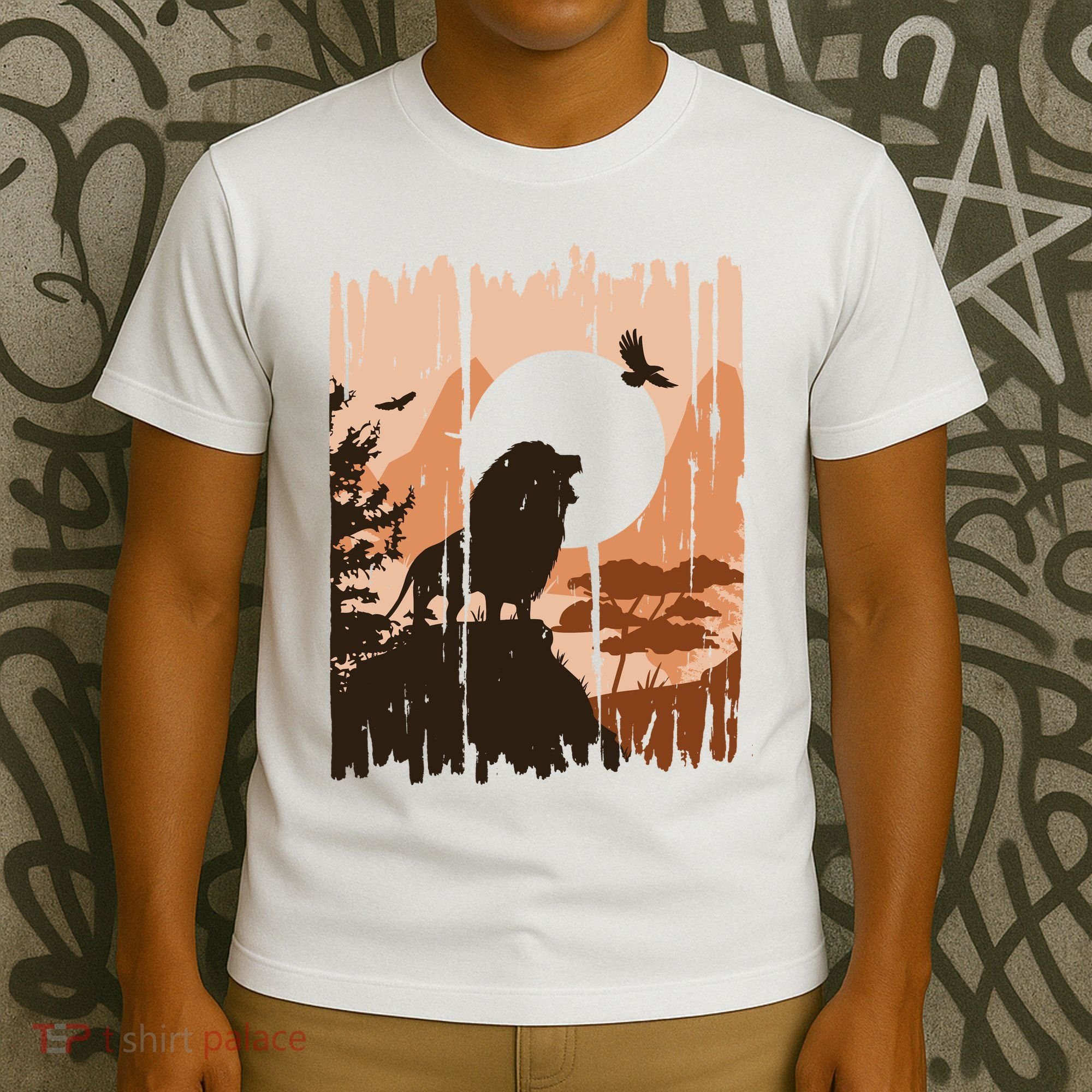 Lion Landscape Nature Mountain T-Shirt