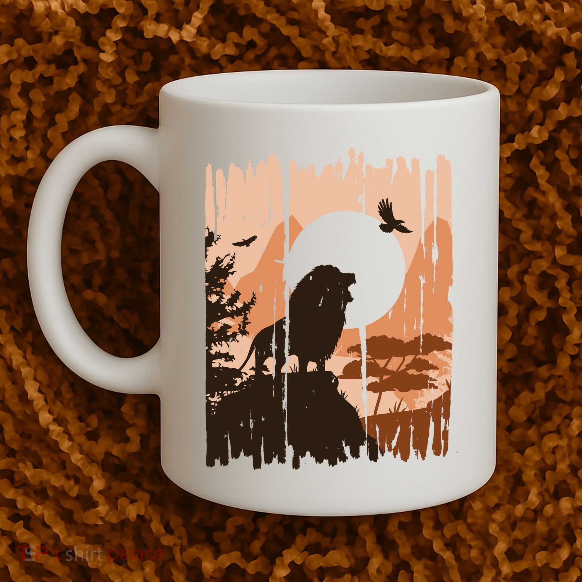 Lion Landscape Nature Mountain Coffee Mug