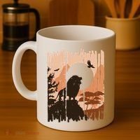Lion Landscape Nature Mountain Coffee Mug thumb 4