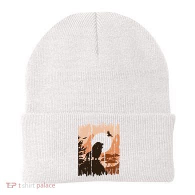 Lion Landscape Nature Mountain Beanie
