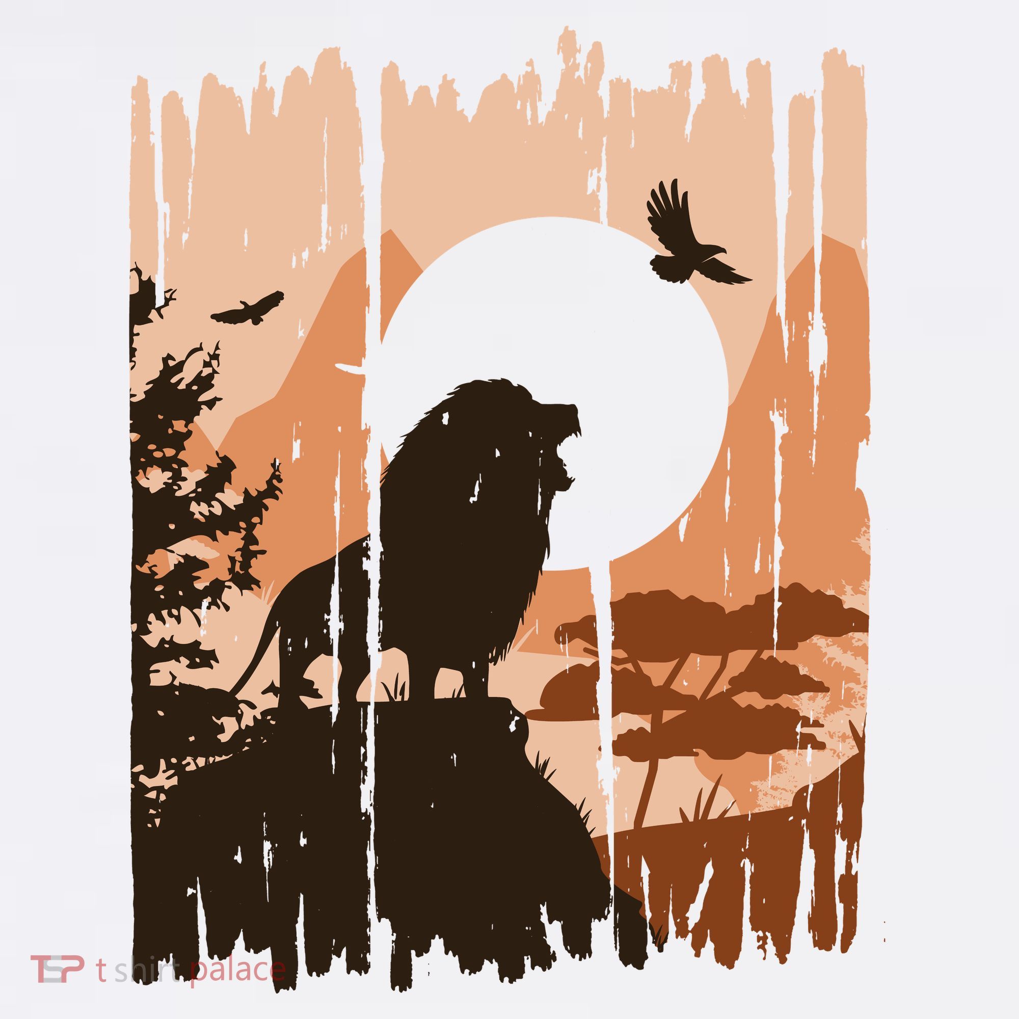 Lion Landscape Nature Mountain Women's Hoodie