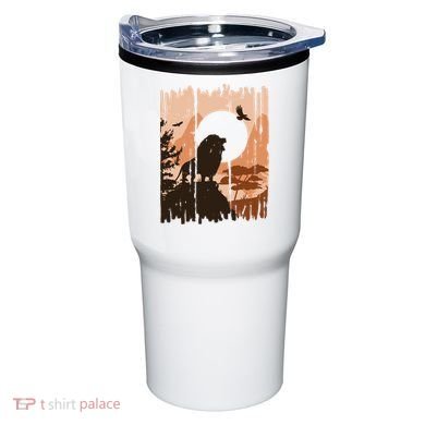 Lion Landscape Nature Mountain Tumbler