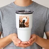 Lion Landscape Nature Mountain Tumbler thumb 2