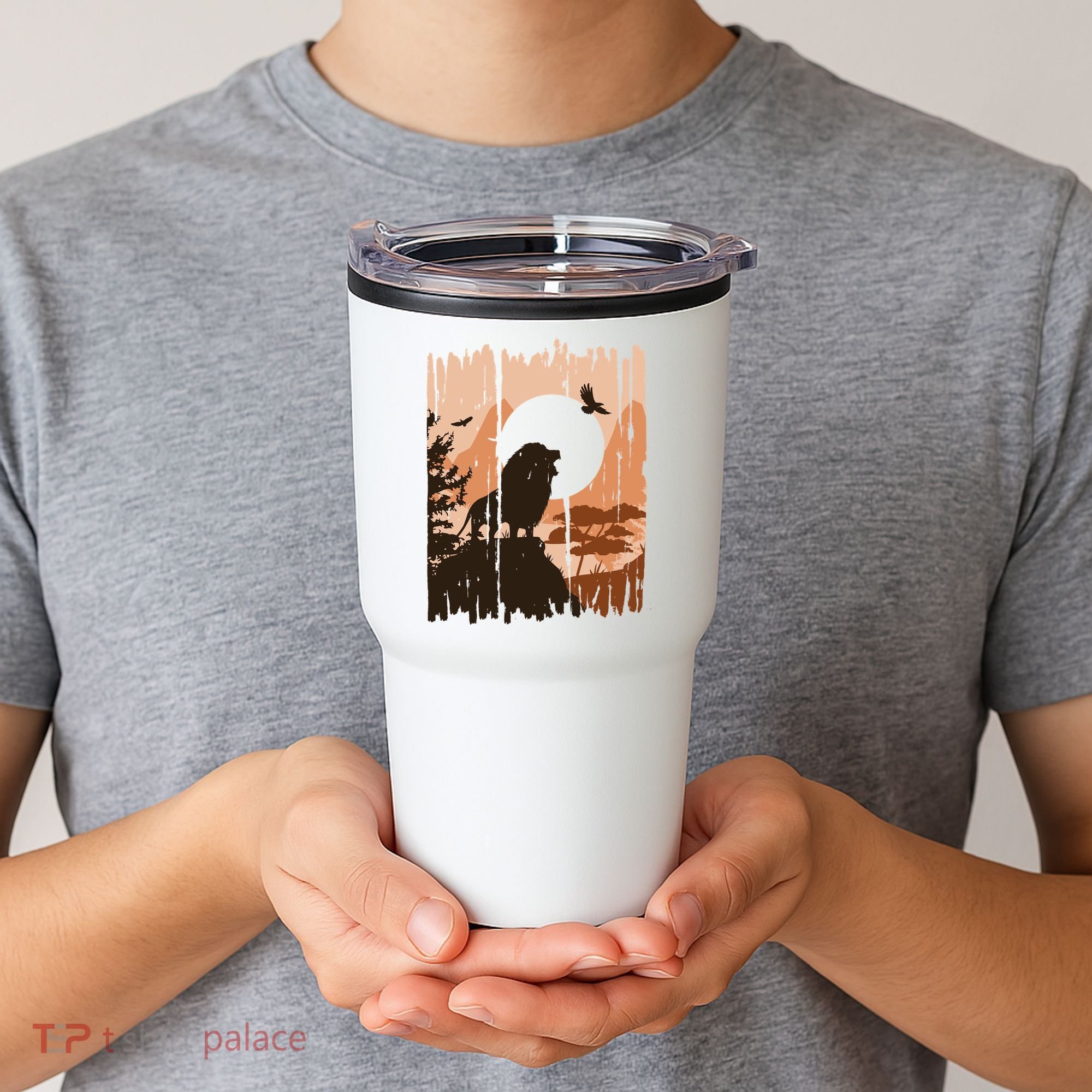 Lion Landscape Nature Mountain Tumbler