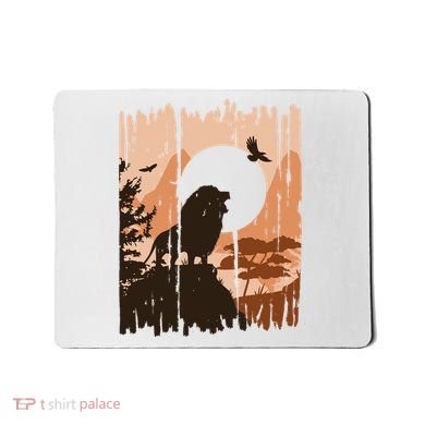 Lion Landscape Nature Mountain Mousepad