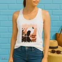 Lion Landscape Nature Mountain Women's Tank Top thumb 2