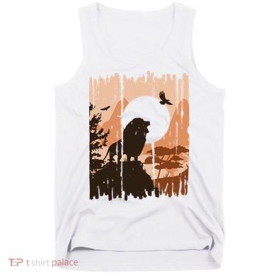 Lion Landscape Nature Mountain Tank Top