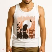 Lion Landscape Nature Mountain Tank Top thumb 3