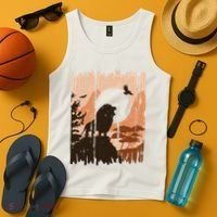 Lion Landscape Nature Mountain Tank Top thumb 4