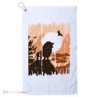 Lion Landscape Nature Mountain Golf Towel thumb 0