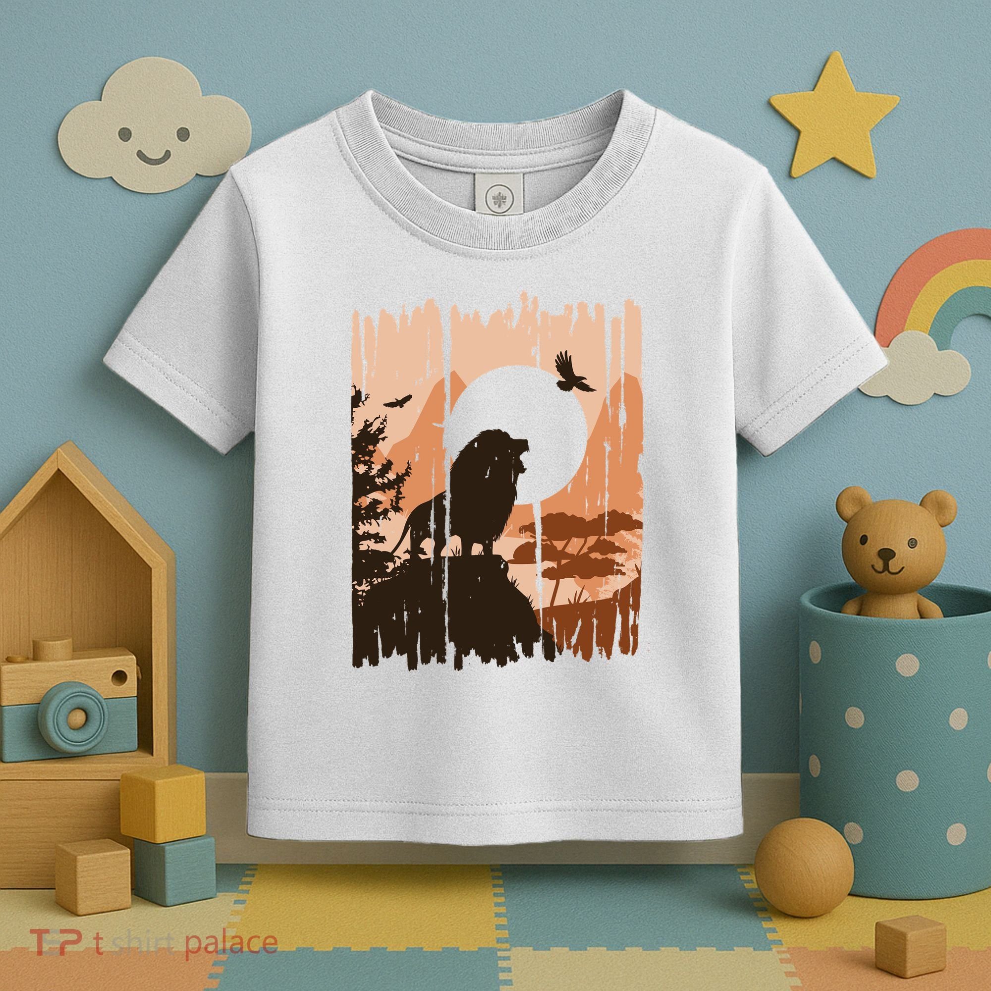 Lion Landscape Nature Mountain Toddler T-Shirt