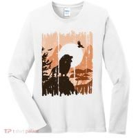 Lion Landscape Nature Mountain Women's Long Sleeve Shirt thumb 0