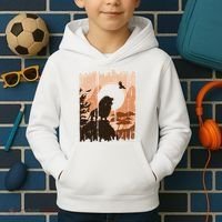 Lion Landscape Nature Mountain Kids Hoodie thumb 2