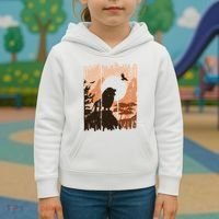 Lion Landscape Nature Mountain Kids Hoodie thumb 3
