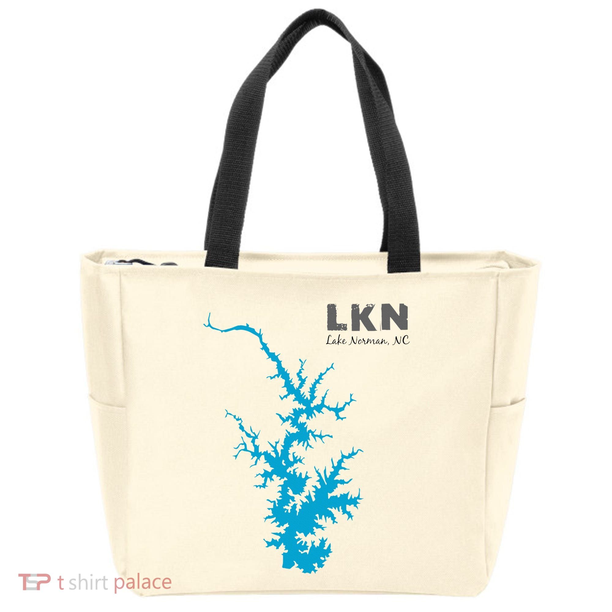 Lkn Lake Norman North Carolina State Gift Map Of Lake Norman Tote Bag