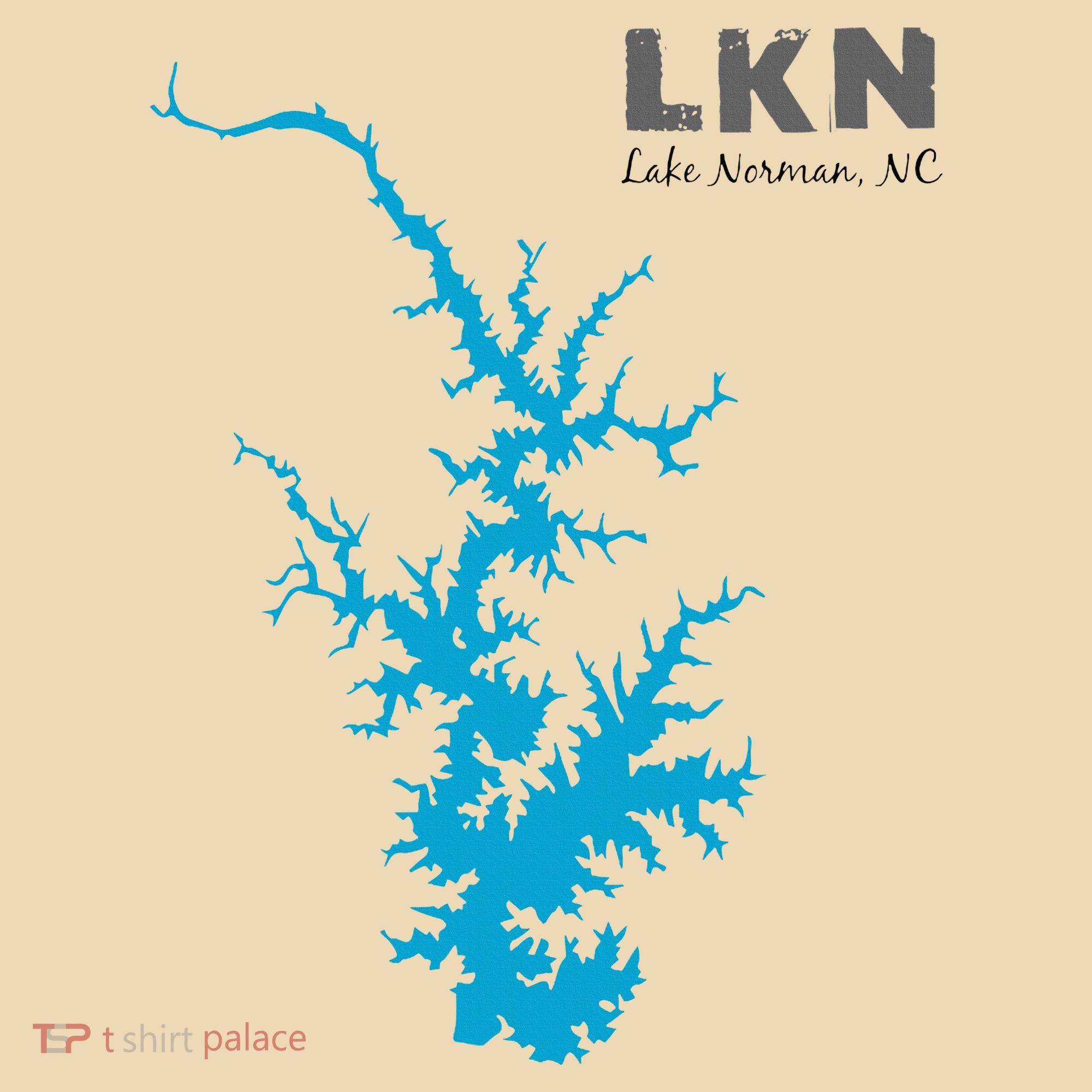 Lkn Lake Norman North Carolina State Gift Map Of Lake Norman Tote Bag