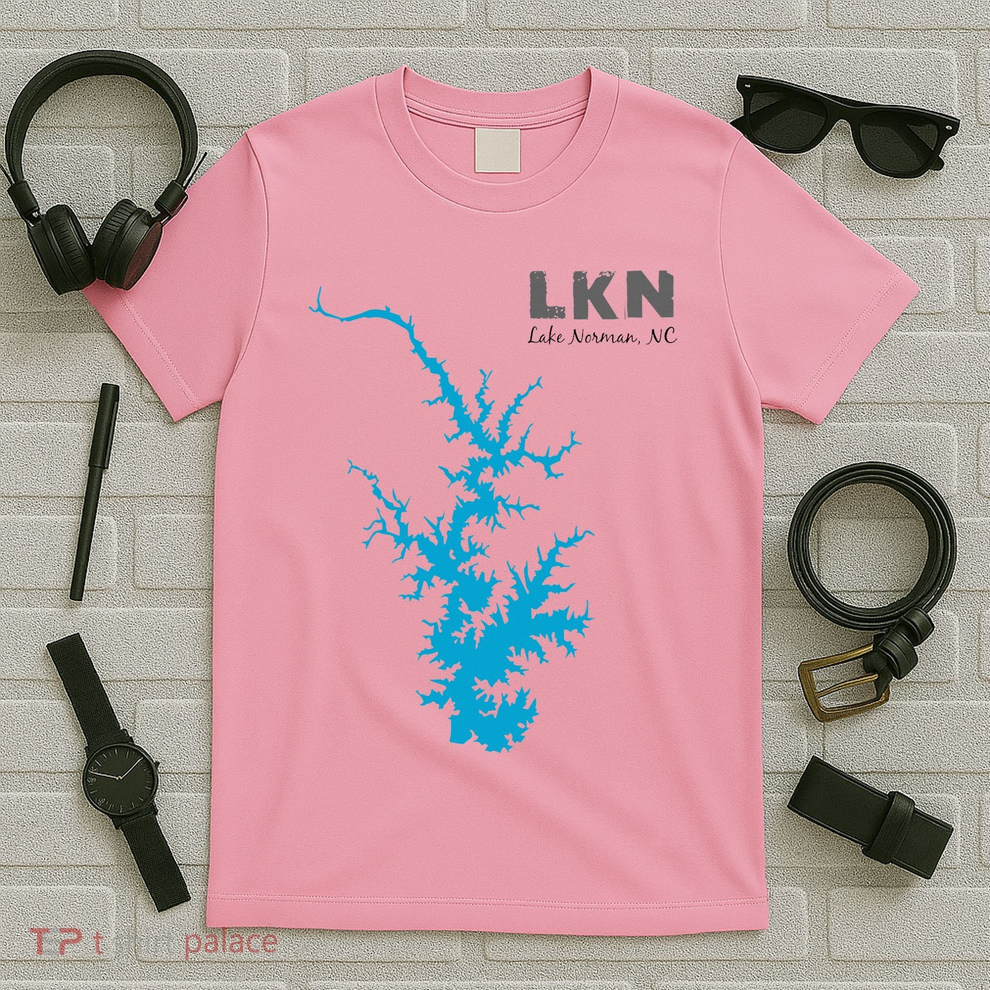 Lkn Lake Norman North Carolina State Gift Map Of Lake Norman T-Shirt
