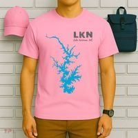 Lkn Lake Norman North Carolina State Gift Map Of Lake Norman T-Shirt thumb 6