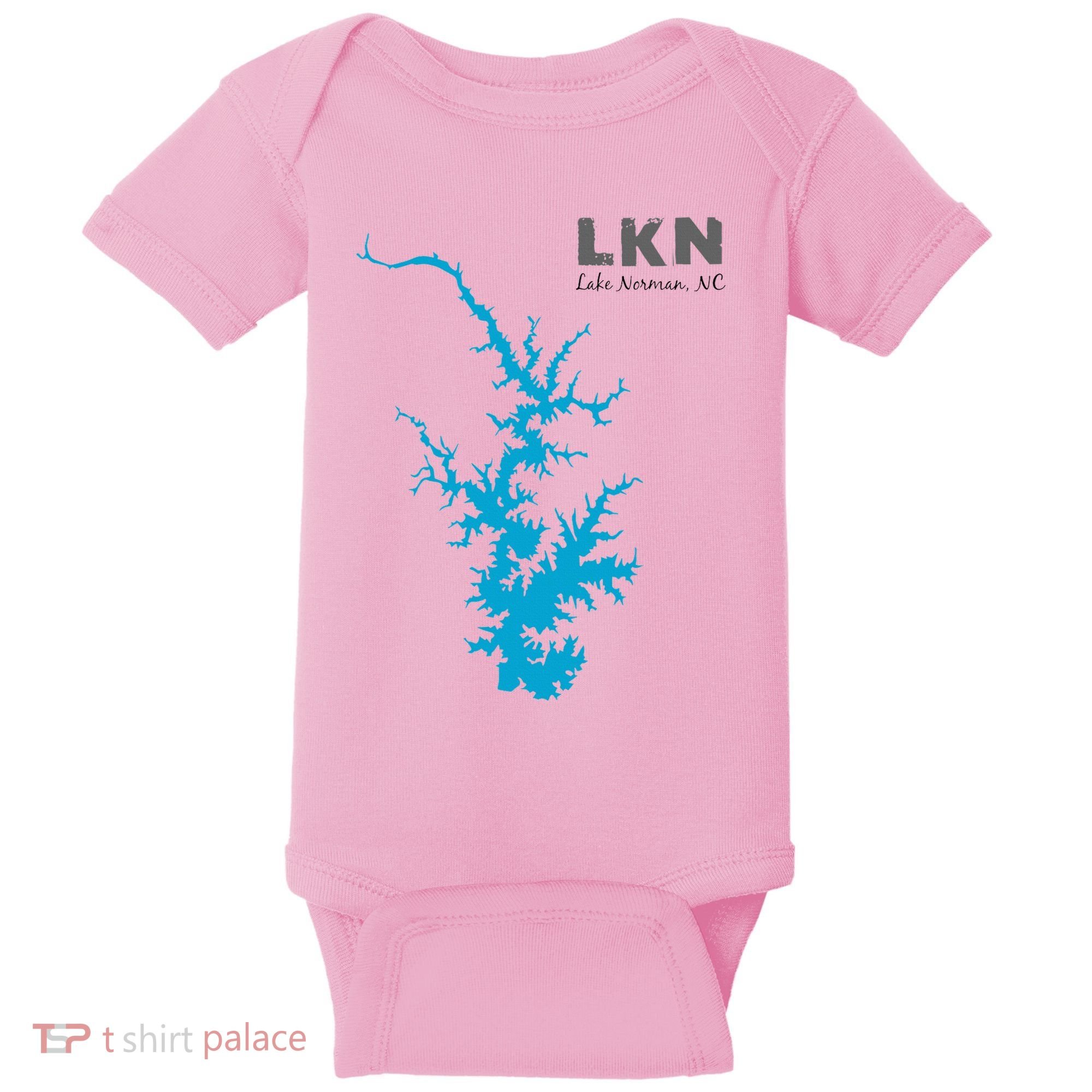 Lkn Lake Norman North Carolina State Gift Map Of Lake Norman Baby Bodysuit