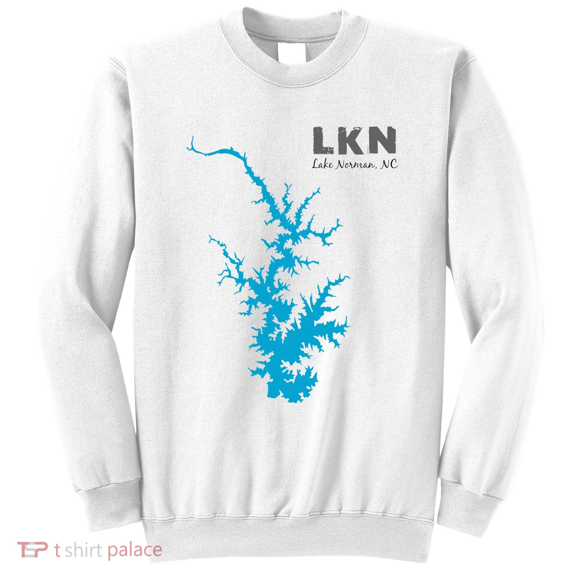 Lkn Lake Norman North Carolina State Gift Map Of Lake Norman Sweatshirt