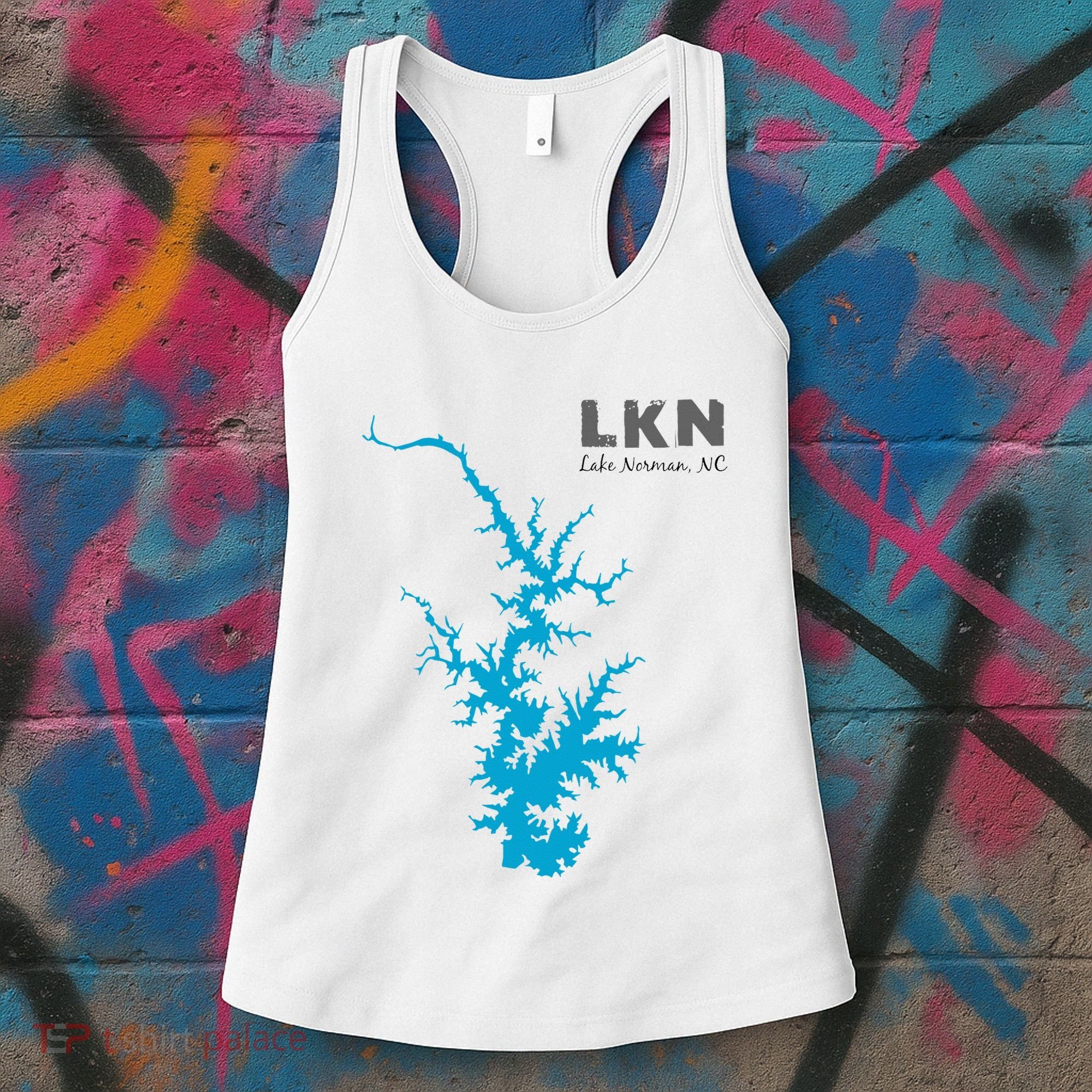 Lkn Lake Norman North Carolina State Gift Map Of Lake Norman Women's Tank Top